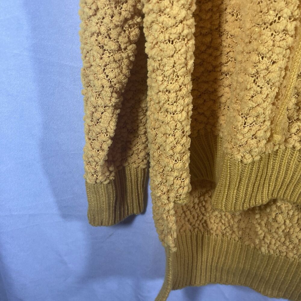 REBORN J yellow hooded pullover sweater M - Picture 5 of 10